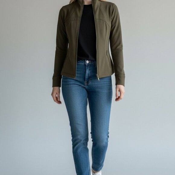 Lululemon Define Track Jacket Olive Green SZ Small Athletic Jacket - Picture 7 of 7